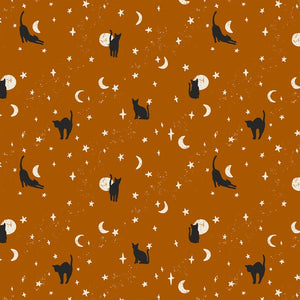 *Moonstruck Cats*- Signature Zippered Knitting Project Bag