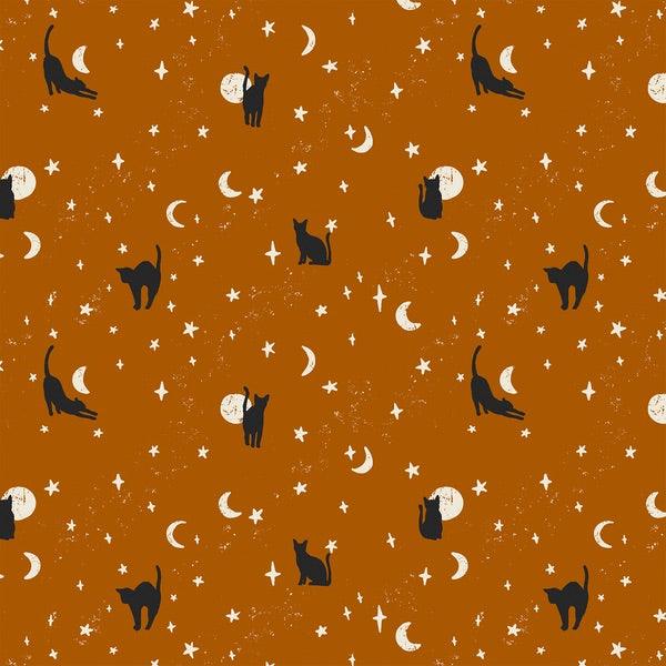 *Moonstruck Cats*- Signature Zippered Knitting Project Bag