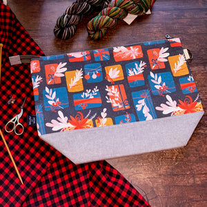 *Wrapped With Care*  Zippered Knitting Project Bag