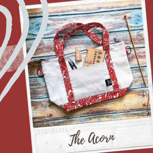 *Strawberry Fields*- Signature Zippered Knitting Project Bag
