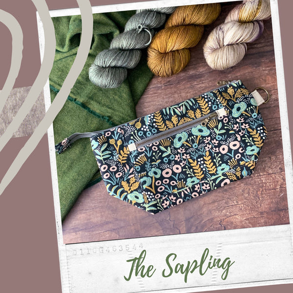 *Mystic Mushroom*- Signature Zippered Knitting Project Bag