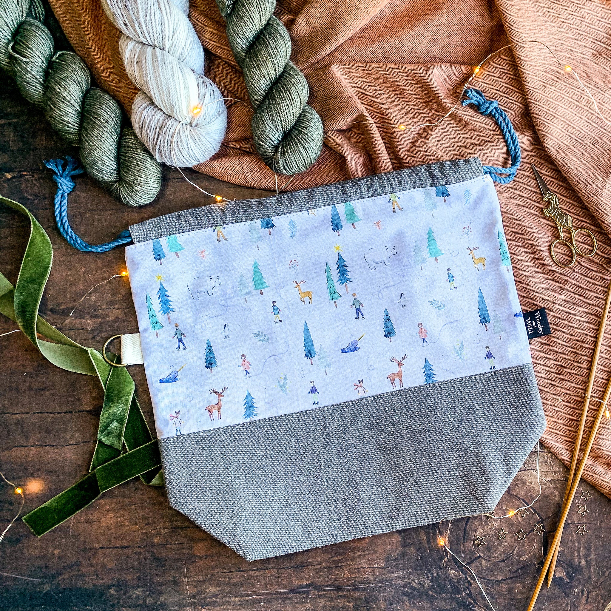 Magnolia- Knitting Project Bag- Ready to Ship – Woodsy and Wild