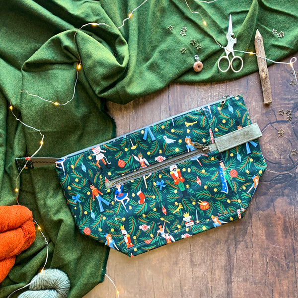 "Nutcracker*- Ready to Ship- Zippered Knitting Project Bag