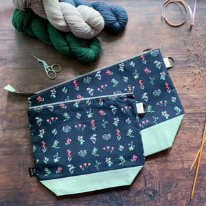 *Wildflowers* Knitting Project Bag- Ready to Ship