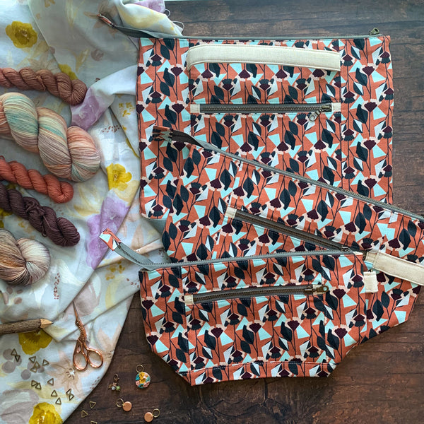 *Florence*  Zippered Knitting Project Bag