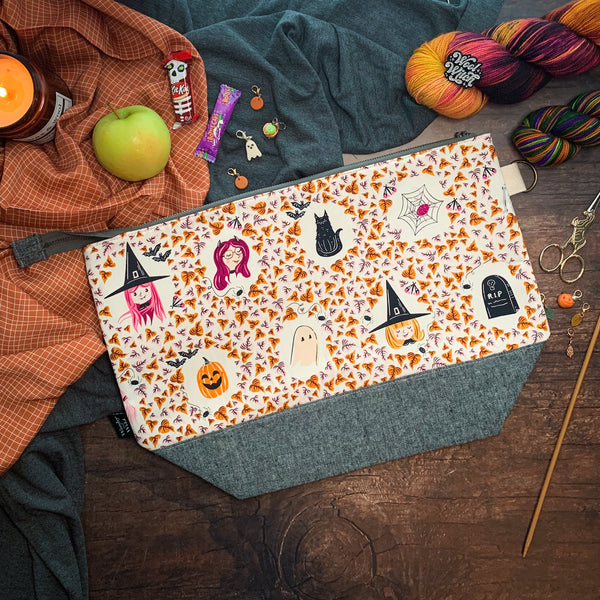 "Boo Crew"- Knitting Project Bag- Ready to Ship
