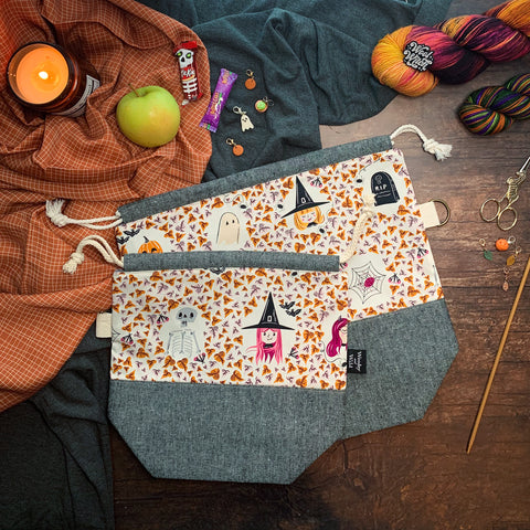 "Boo Crew"- Knitting Project Bag- Ready to Ship